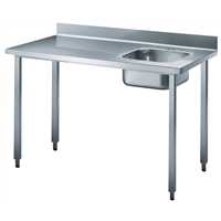 TABLE CHEF AVEC BAC À DROITE - 1200MM Firsteel