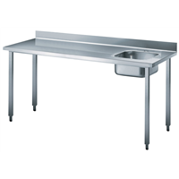 TABLE CHEF AVEC BAC À DROITE - 1800MM Firsteel